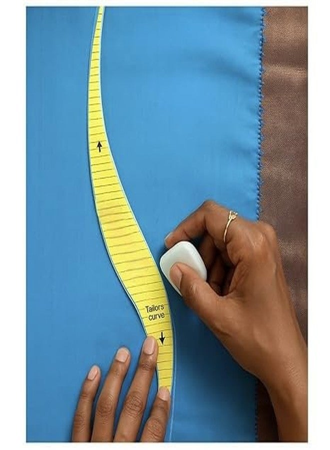 NTGS Tailor’s Curve Ruler with Loop Turner | Sewing Hip Curve Ruler & Fabric Loop Turner Tool for Dressmaking, Pattern Drafting, Bias Tube Turning & Fashion Design - Image 4